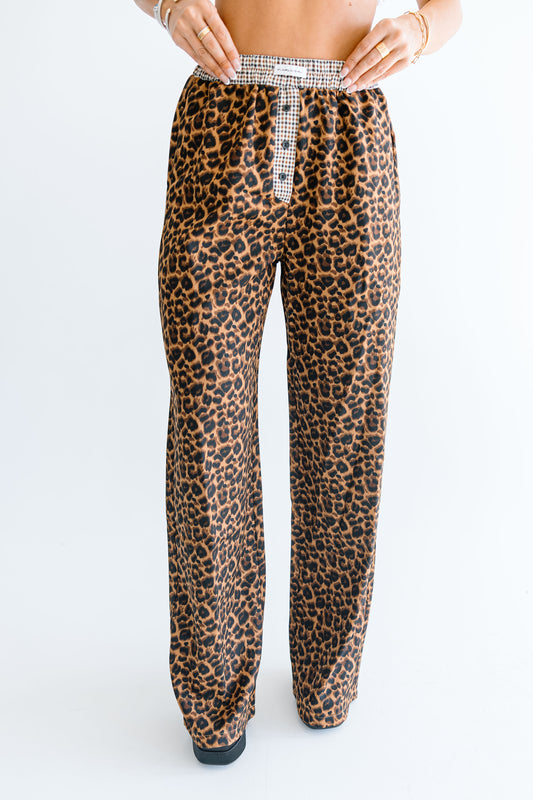 The Rowan Contrast Leopard Pants