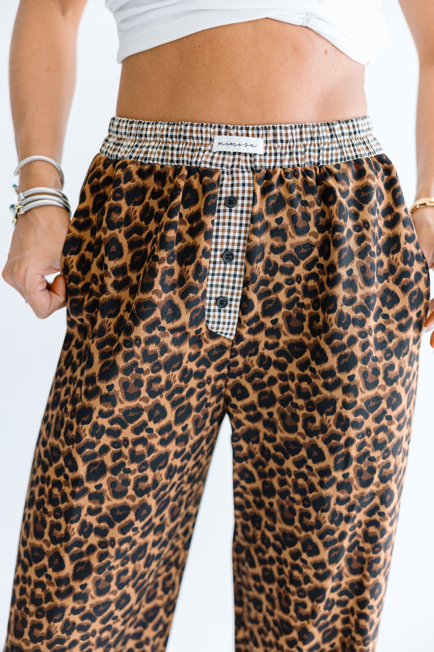 The Rowan Contrast Leopard Pants